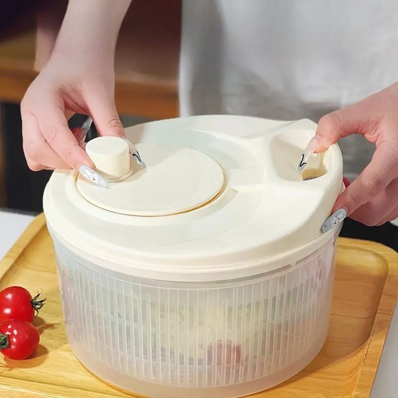 Vegetable Salad Spinner Manual Salad Dryer Food-Grade Plastic Drainer