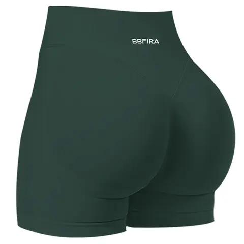 BBFIRA Women's Seamless Knit Breathable Anti-Perspiration High-Stretch Slim-Fit Sports Shorts Outdoor Running Cycling Shorts Fitness Shorts Butt-Lifting Yoga Pants for Women High-Waisted Breathable Knit Sports Shorts Stretchy Shorts