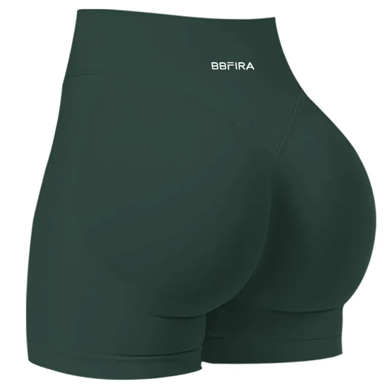 BBFIRA Women's Seamless Knit Breathable Anti-Perspiration High-Stretch Slim-Fit Sports Shorts Outdoor Running Cycling Shorts Fitness Shorts Butt-Lifting Yoga Pants for Women High-Waisted Breathable Knit Sports Shorts Stretchy Shorts