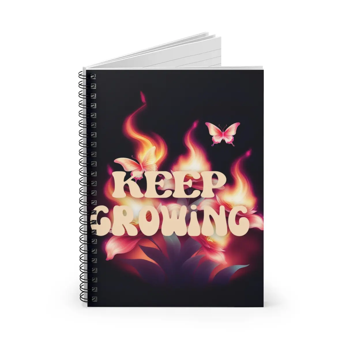 Keep Growing Custom Designed Spiral Notebook - Ruled Line