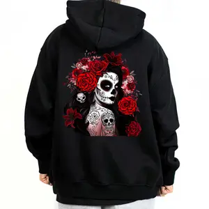 Chicano Clothing Dia De Los Muertos Skull Mexican Clothes, Lowrider Clothes, Oversized Graphic Tee Medium Heavy Sweatshirt Hoodie for Men & Women Full size S-5XL S5