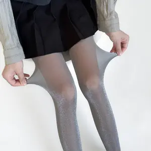 Buy 2 Get 1 Free (3 Pairs Random color) Sparkly Metallic Tights for Women - Nylon, Glittery, Comfortable, Fashionable, Sexy Party Wear