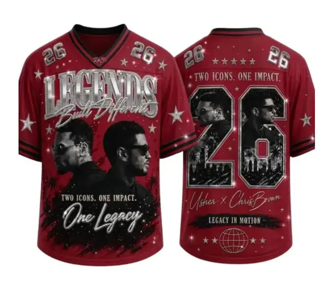 THE R&B TOUR 2026 Vintage-Inspired Custom Name Crop Jersey, Raymond Brown Fan Apparel, Personalized Hip Hop Collectible Sports Jersey