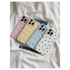Unique Artistic Design Phone Case Black Polka Dots Case for IPhone 17 16 15 14 13 12 11 Pro Max Plus Air Case Cover Funda Bumber Protective Drop-proof Retro Stylish Gift