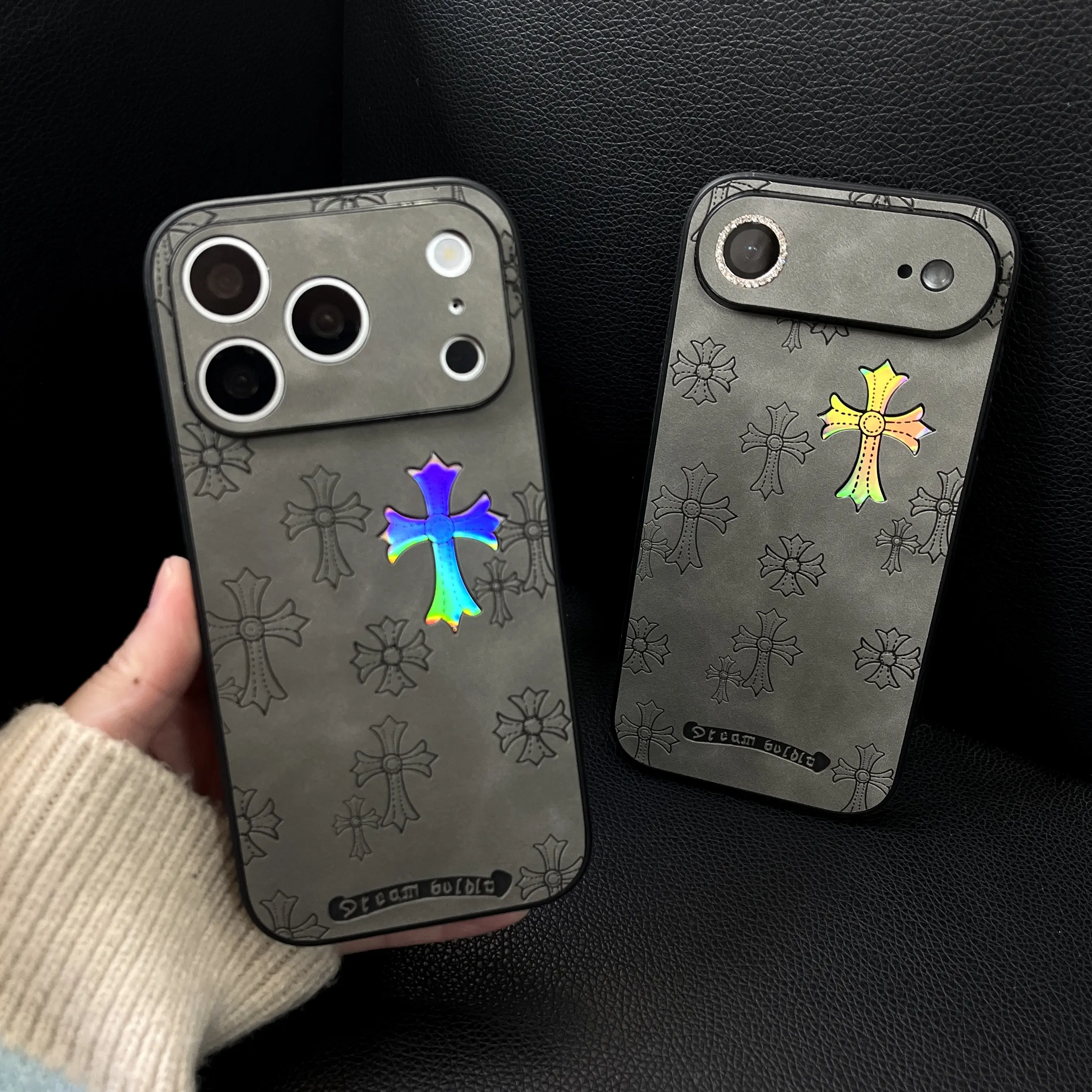 Premium business-style laser-finish case; compatible with iPhone 17, 16 Pro Max, 16, 15 Plus, 14, and 13 series. Features full-edge drop and shock protection and a high-quality leather design; tailored for the iPhone 17; suitable for both men and women.