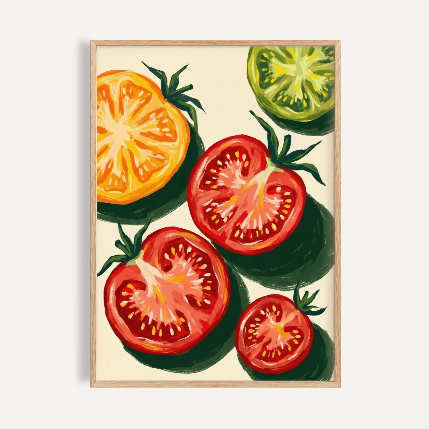 Italian Kitchen Art Print, Colorful, Tomatoes, Perfect for Kitchen and Dining Room Decor, Art Wall Decoration, Home Wall Art, Stylish Food Artwork, Decorative Artwork