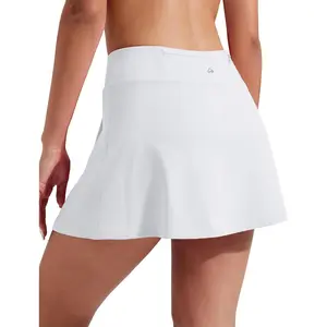 Pioneer Camp Women's 14" Tennis Skirts High Waisted Athletic Golf Skort with Shorts 3 Pockets for Pickleball Workout Running