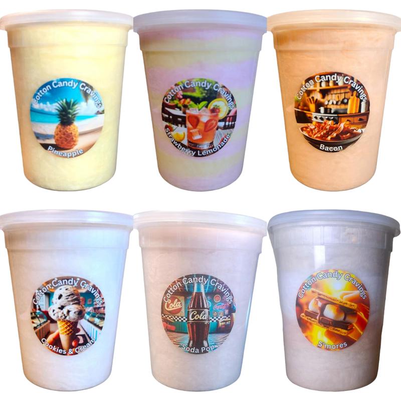 Tubs of Cotton Candy - Cotton Candy Cravings Snack Sweet