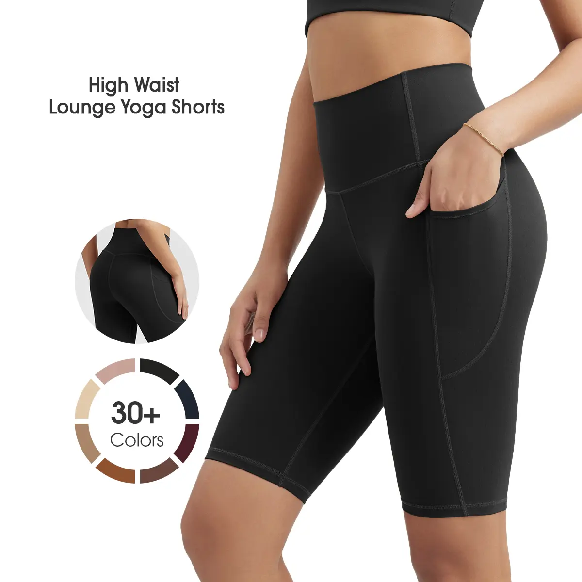 ODODOS odCLOUD 10" Women's High Waist Activewear Biker Shorts - Buttery Soft, Stretchy Breathable, Lightweight, Seamless Soft Athleisure Shorts with Pockets summerwins,back to school shopping