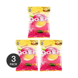 WANT WANT Juicy QQ Candy 3 Pack Soft Candy Yangshan Peach Flavor 70g