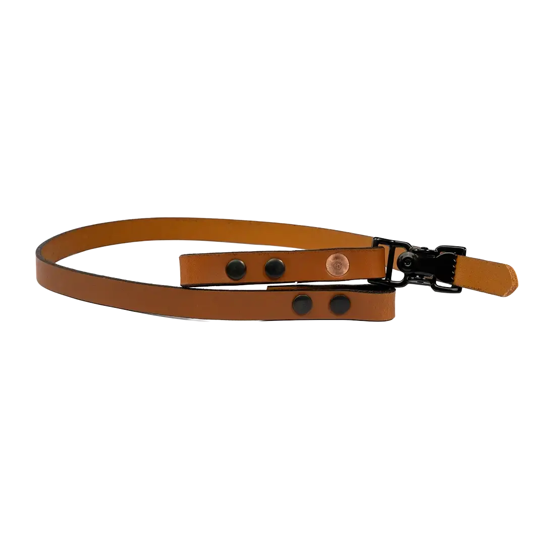 1-Piece 30 In Adjustable Buckleless Rugged Leather Chin Strap, Motorcycle Protective Gear Accessory