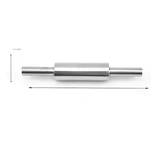 Luxury Stainless Steel Baking Rolling Pin - Durable 430 Stainless Steel, Ergonomic Design, Easy to Clean, Available in S M L XL Sizes