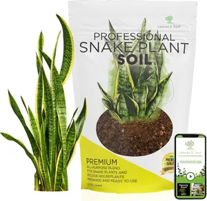 Leaves & Soul Professional Snake Plant Soil - Premium All-Purpose Blend for Indoor Houseplants - 2.2 Quarts Ready to Use - Peat Moss, Coco Coir, Perlite, Dolomite - Made in USA