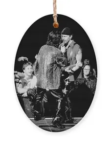 Bono and The Edge - U2 Ceramic and Acrylic Ornament, Christmas home decor, Xmas gift for U2 fan
