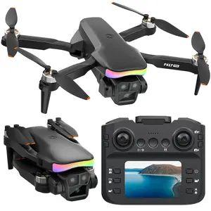 F417PRO Drone with Camera 1080P with LCD Screen, Mini Drone, Dual 90° Lens, LED Lights, Optical Flow, Modular Battery, Beginner Drone, One Key Start, Headless, 3D Flip