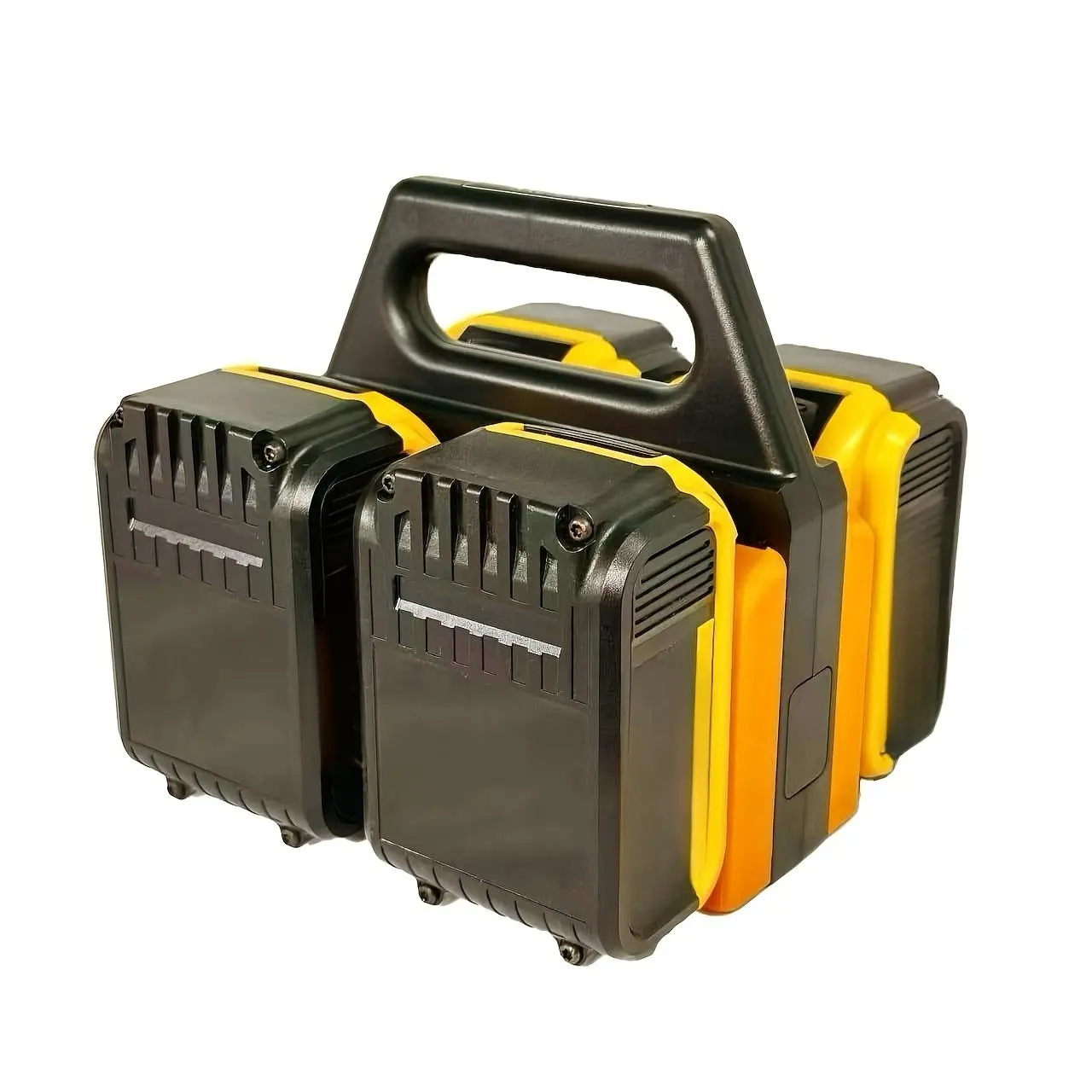 DeWALT 18V/20V Lithium-Ion Battery Storage Rack, Portable Hand-Held Garage Tool Storage with Upgraded Features for Cordless & Construction Tool Organization (No Battery), Construction Tool Organizer