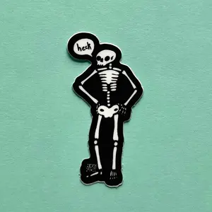 MINI skeleton vinyl sticker, Laptop Water Bottle Decal Sticker