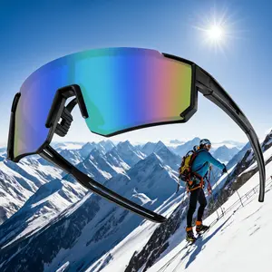 FEICE 3-Pair Polarized Cycling Sunglasses - Anti-UV Sport Women's Sunglasses, Summer Running Windproof Integrated Eyewear for Men
