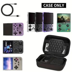 Travel Case Compatible with Rg353v/rg35xx/rg353vs Retro Handheld Game Console, Storage Stand Organizer Bag, Android Gaming Carrying Box Only