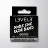 L3VEL3 Double-Edge Razor Blades Platinum 100 Stainless Steel and Steel Polycarbonate Coated Edges