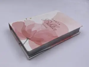 BIBLIA RVR 1960 LETRA GRANDE  TAMANO MANUAL TAPA DURA TELA FLORES