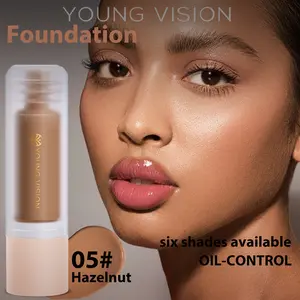 YTOUNG VISION 40ml Large Capacity Push-Down Foundation – Detachable, Matte, Transfer-Proof & Blemish-Covering, No Smudge
