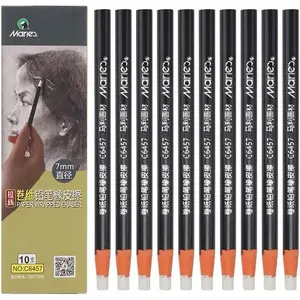 Hand Tear Sketch Eraser Pen-Style Shape Pencil Eraser Pen Round Tip Highlight Rubber School Supplies 10 Pack (7mm)