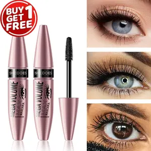 Buy One Get One Free 2pcs 8D Mascara Waterproof Sweatproof Long Lasting Voluminous Curl Quick Dry European Makeup Contains Plant Squalane