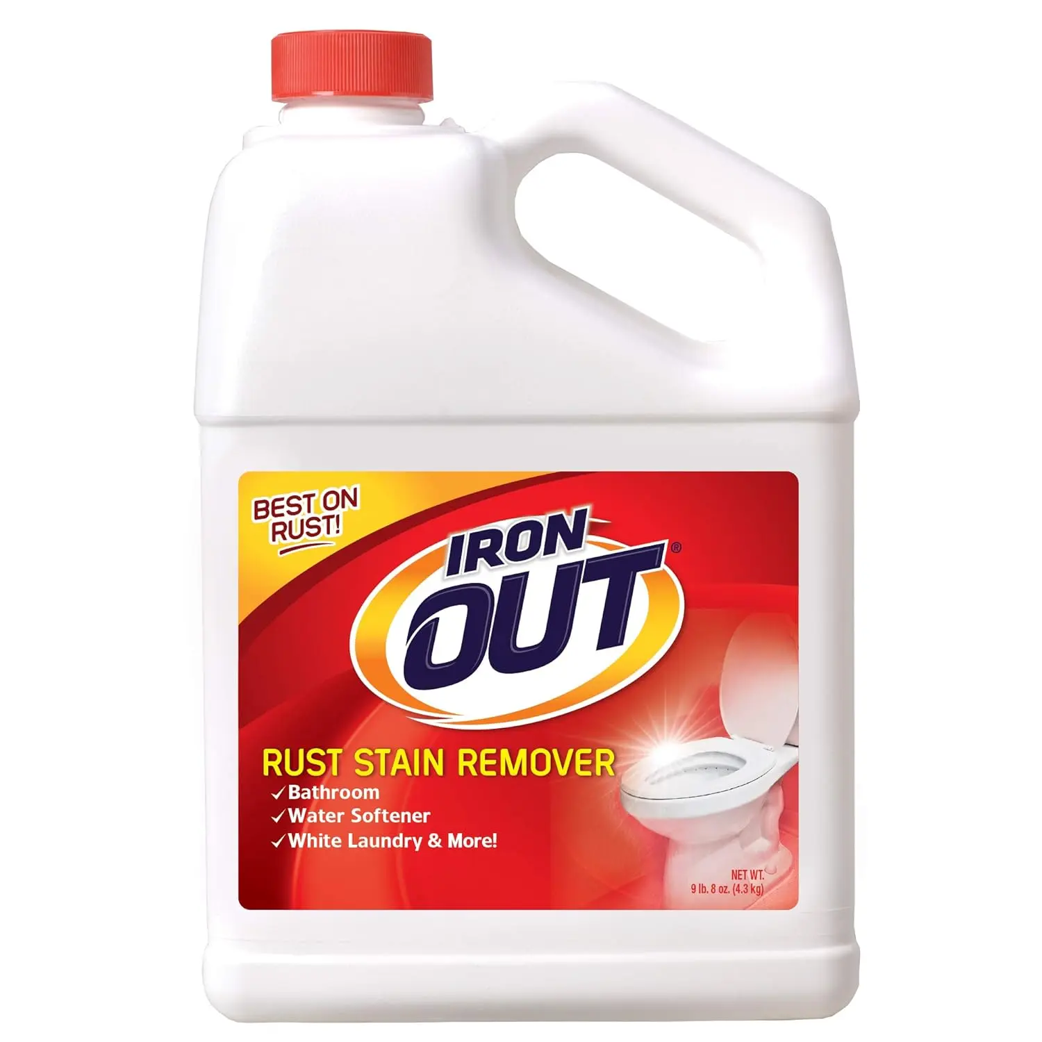 Powder Rust Stain Remover, Remove and Prevent Rust Stains in Bathrooms, Kitchens, Appliances, Laundry, and Outdoors, 9.5 Pound