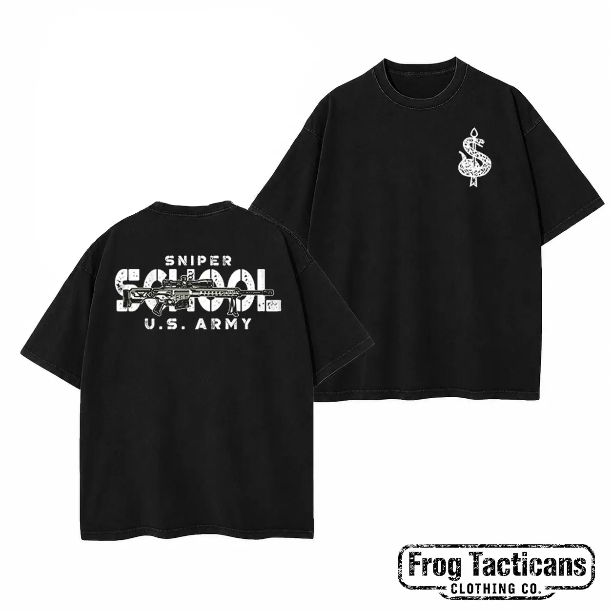 US Army Sniper School T Shirt Retro Tactical Target Scope Graphic Tee Heavyweight Streetwear Apparel Gift
