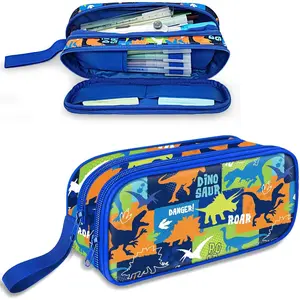 Large Pencil Case for Boys,Dinosaur Boys Pencil Pouch for Kids Teens School,Large Capacity Pen Box Marker Organizer for School back to shcool