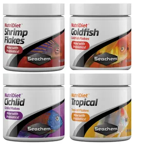 Seachem NutriDiet Probiotics Flakes - Premium & Balanced Diet for Aquarium Fish