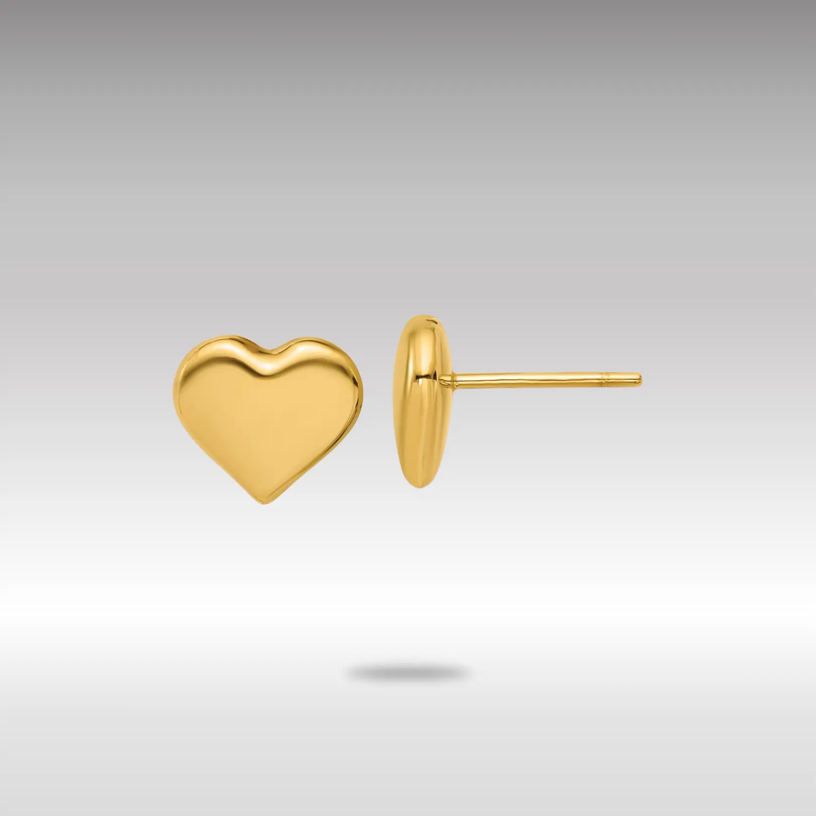 14K Gold Leslie's Polished Heart Post Earrings - Model LE2927
