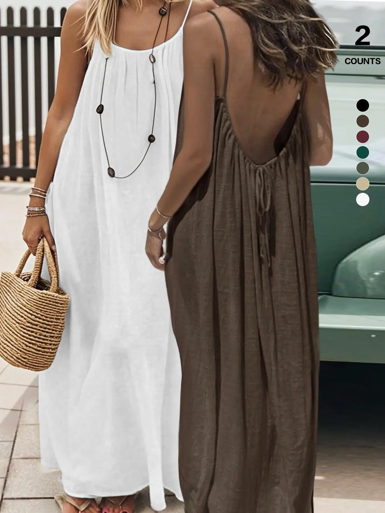 2026Women's Solid Color Cami Lounge Dress Elegant Sleeveless Long Dress for All Season ,Ladies Sleepwear for Indoor Wear 2026Women's Solid Color Cami Lounge Dress Elegant Sleeveless Long Dress for All Season ,Ladies Sleepwear for Indoor Wear