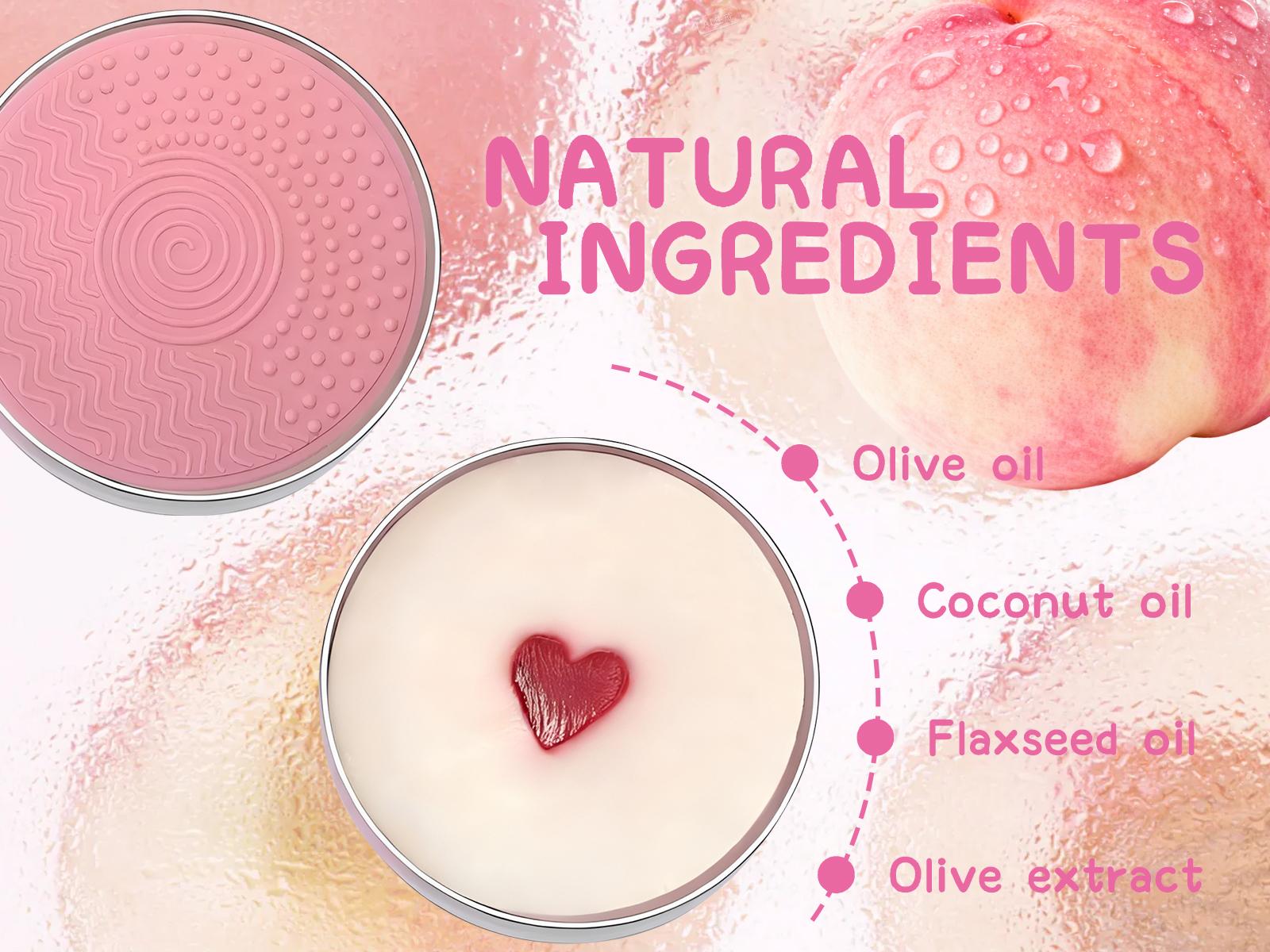 Makeup Brush Heart-Shaped Cleansing Soap Solid Soap Cleanser for Makeup Brushes Includes Color-Removing Sponge Brush Cleaning Pad Silicone Makeup Brush Cleaning Tool Removes Eye Shadow Pigment