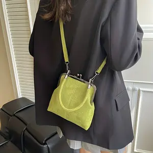 Vintage Style Women's Patchwork Handbag, Synthetic Leather Crossbody Bag, Magnetic Closure, Adjustable Strap, Lightweight Urban Bag