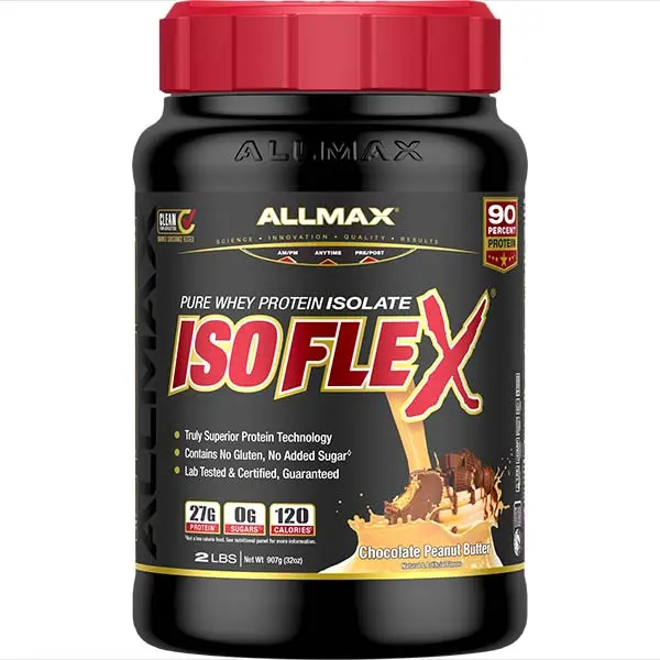 ALLMAX Nutrition ISOFLEX Whey Protein Isolate - 27g Protein, 99% Lactose-Free, Gluten-Free, Soy-Free