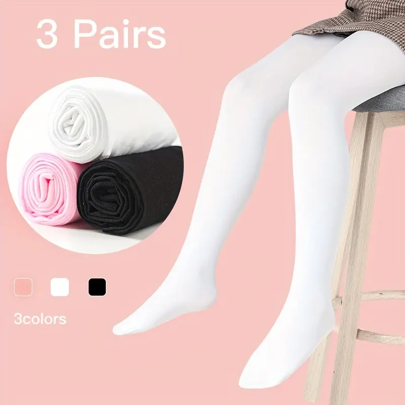 3-pack velvet tights children, girls' pantyhose, dance socks