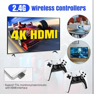 Game stick Built-in 23 Emulators Wireless Game Stick, 4K HDMI Output Retro Game Stick, 20,000+ Retro Games, Classic Plug & Play Video Games, 2.4G Wireless Controller Gamepad