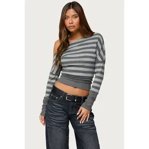 Marniee Striped Off Shoulder Top