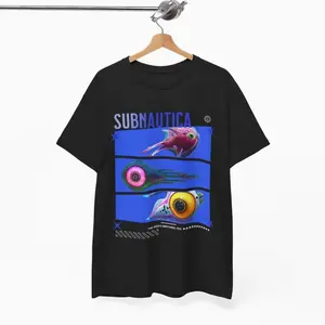 Subnautica T Shirt Gamer Unisex, Leviathan Gargantuan , Sci Fi Ocean Adventure Shirt, Gaming Merch Gift for Fans, Cool Style Top Streetwear 86L