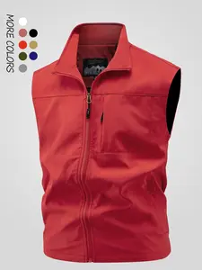 Men's Hooded Fishing Vest, Outdoor Hiking Camping Tactical Vest, Multi-Functional Summer Workwear Photography Jacket, New Arrival