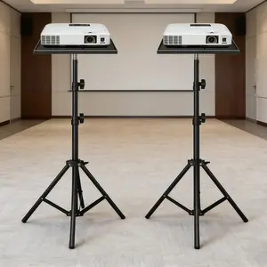 Adjustable Height Multifunctional Projector Stand with Tray, Foldable Design, Easy Storage, Suitable for Desktop or Floor Use