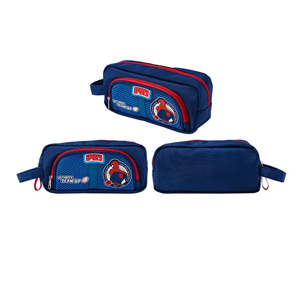L Disney Spider-Man Mesh Pencil Case Large-Capacity Stationery Bag for Elementary School Students and Preschoolers