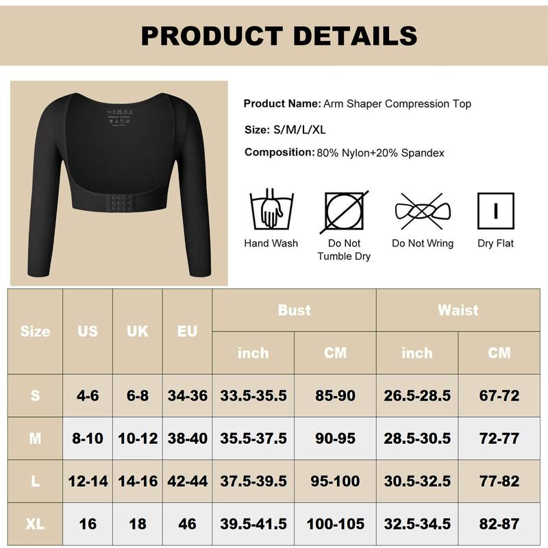 Women Arm Shaper Post Surgery Arm Lipo Compression Sleeves Arm Faja Front Closure Shapewear