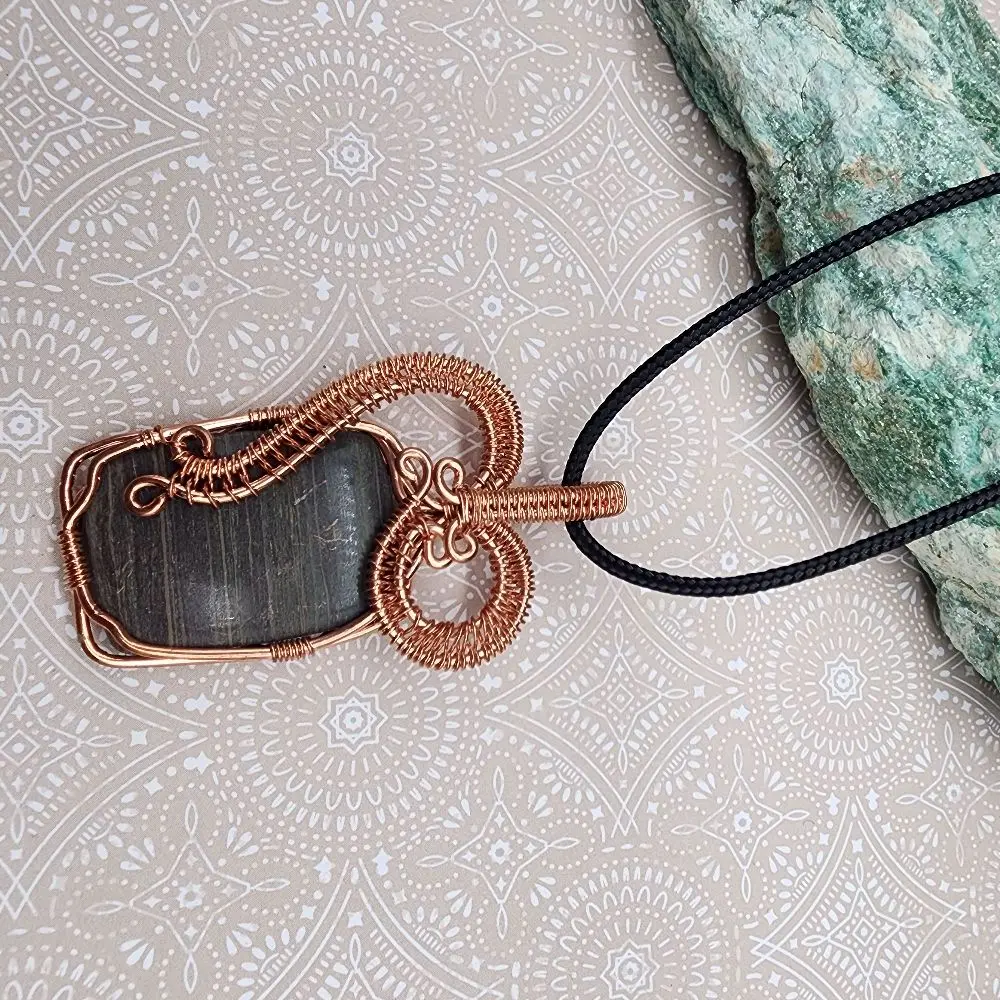 Wire wrapped pendant