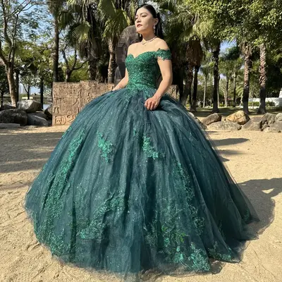 Dark Blue and Black Quinceanera Dress Super Big - TikTok Shop