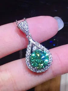 1 PC Romantic Cubic Zirconia Necklace Pendant For Women Valentine's Day Gift Wedding Jewelry Sparkling CZ Necklace