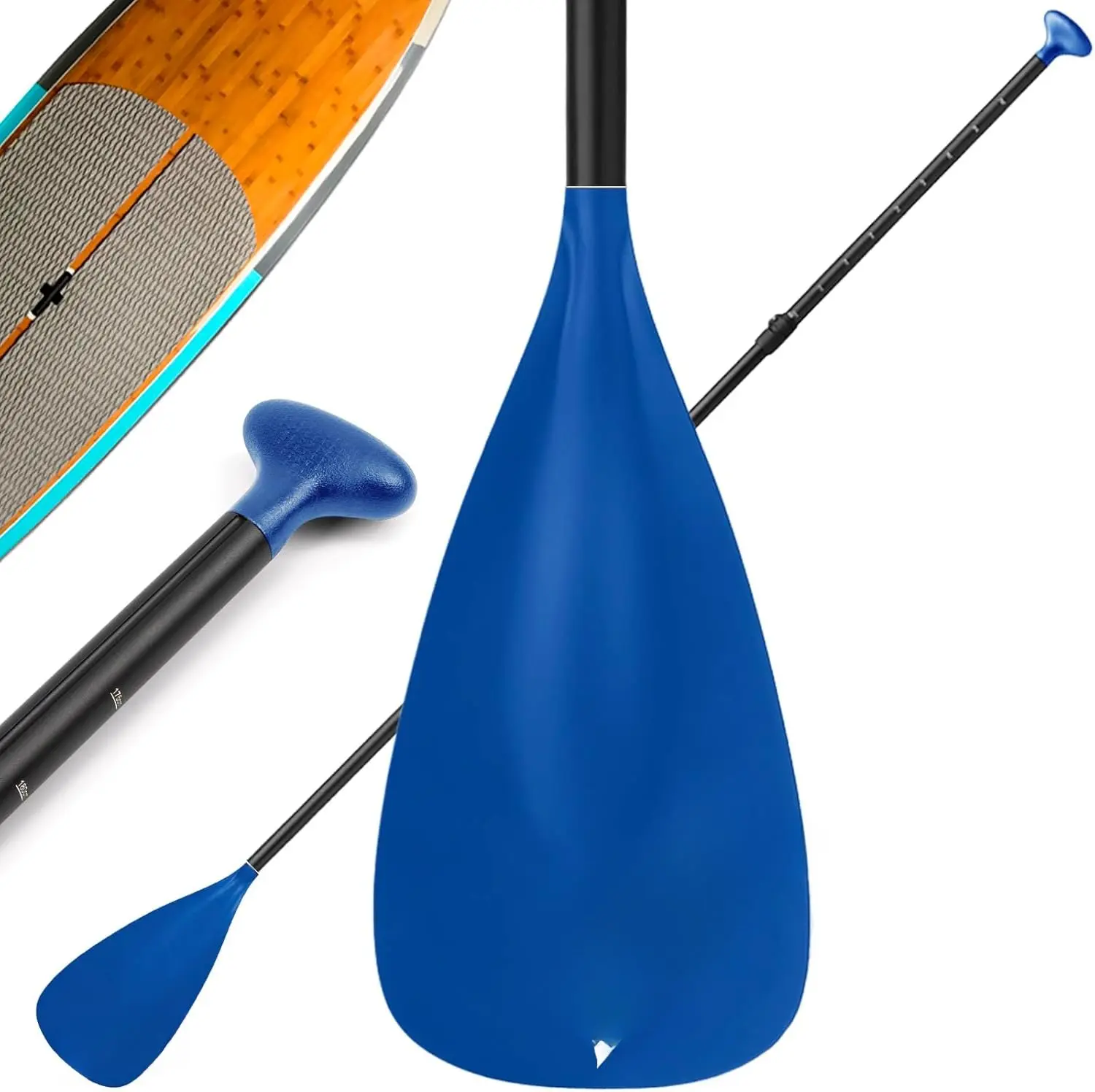 SUP Paddle - Adjustable 3 count Stand Up Paddle Board Paddle with  Lock Design Floating Alloy Shaft Paddleboard Paddle
