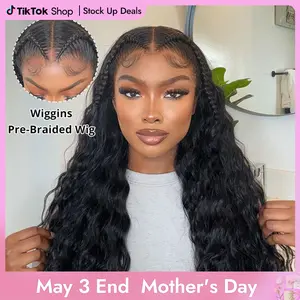 [Summer Essential] Wiggins Hair Pre Braided Glueless Loose Deep Wave Wig 13x6 Lace Frontal Wigs Human Hair Pre Everything Pre Stylist Wig Ear To Ear Natural Hairline Ready To Go Wig #tiktokshopstockup #mothersdaygift #WeeklyDeals